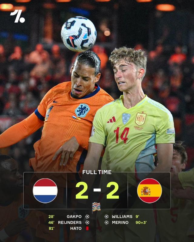 开云-尼科闪耀梅里诺绝平 西班牙没输，巴萨输了……